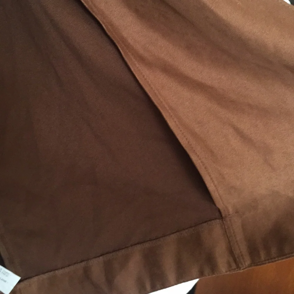 ZARA WATERFALL JACKET FAUX SUEDE CAMEL COLOR